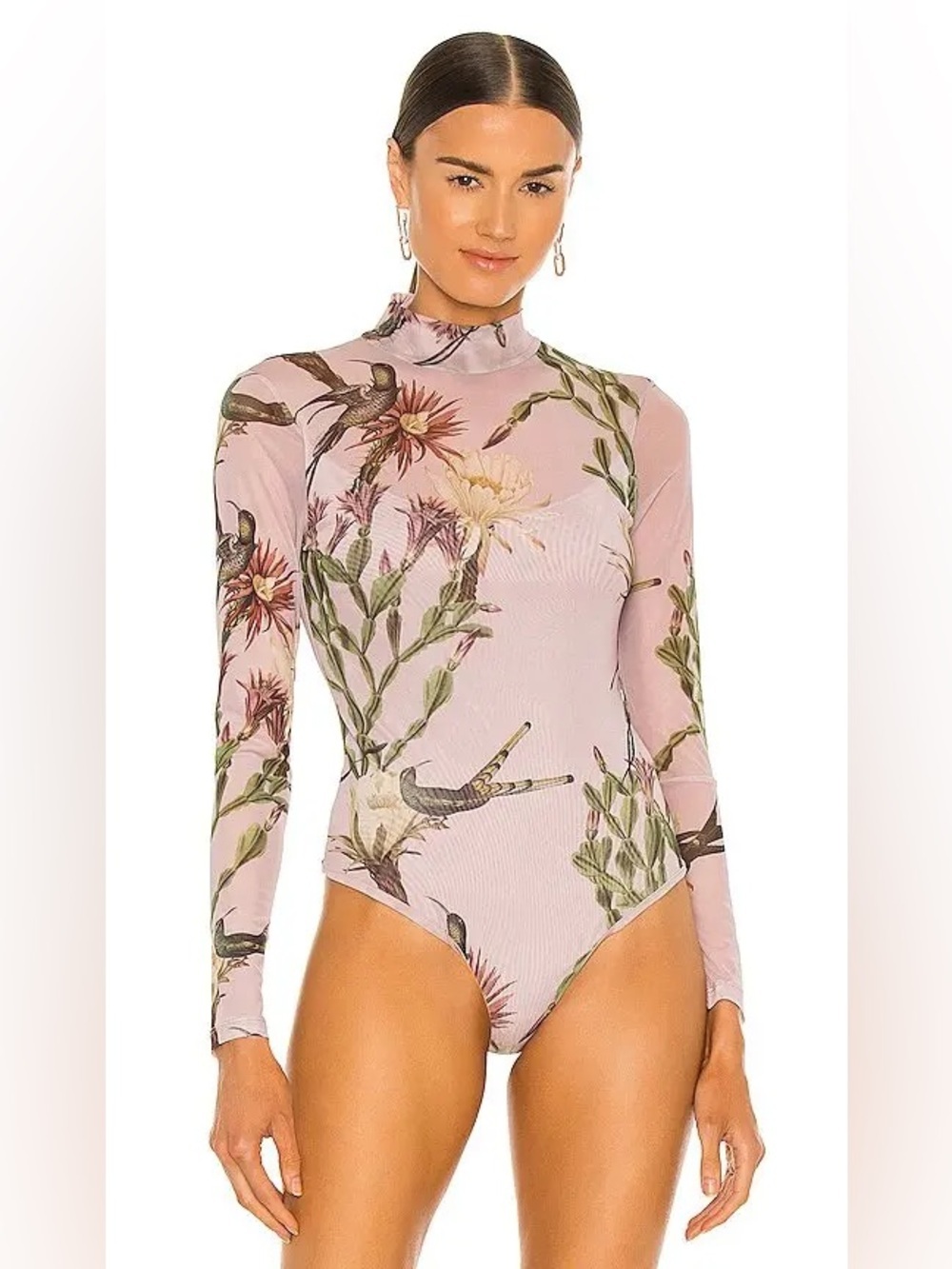 All Saints Nolina Elia Bodysuit In Blush size 6